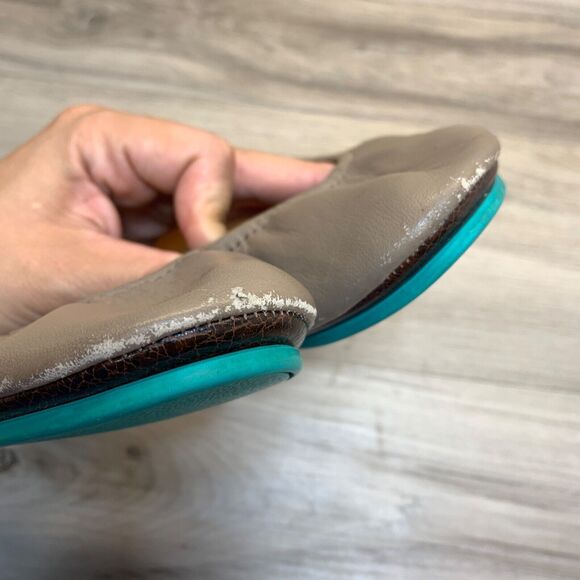 Tieks By Gavrieli Women Size 9 Comfortable Ballet Flats Taupe Leather Shoes - Picture 10 of 10